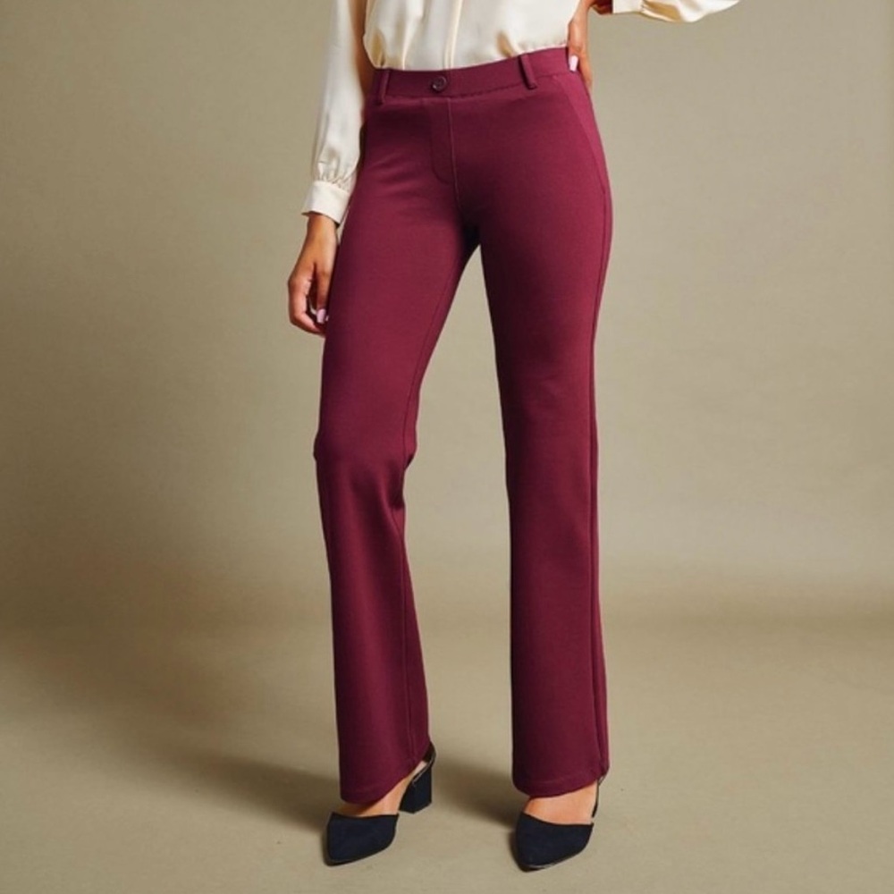 Betabrand Classic Straight Dress Pant Yoga Pant Size Medium